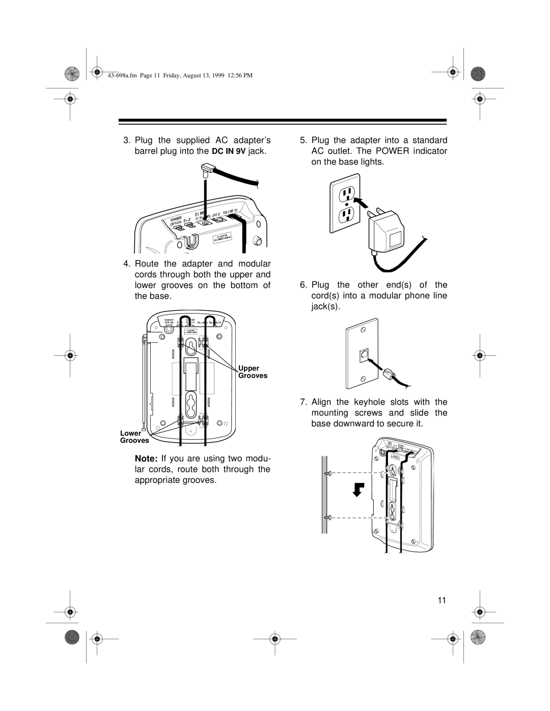 Radio Shack ET-598 owner manual 43-698a.fm Page 11 Friday, August 13, 1999 1256 PM 