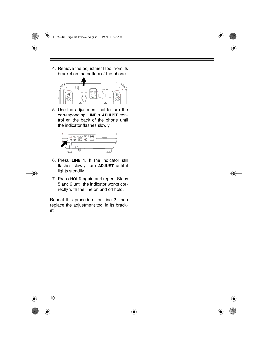 Radio Shack ET-652 owner manual Fm Page 10 Friday, August 13, 1999 1100 AM 