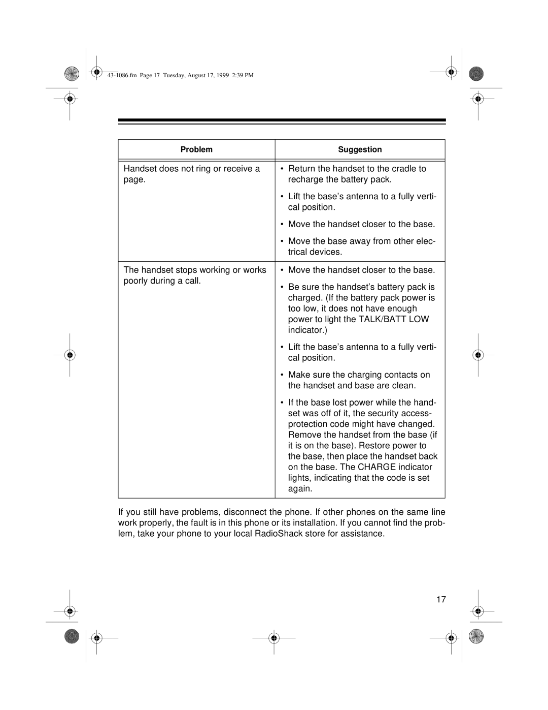 Radio Shack ET-916 owner manual Fm Page 17 Tuesday, August 17, 1999 239 PM 