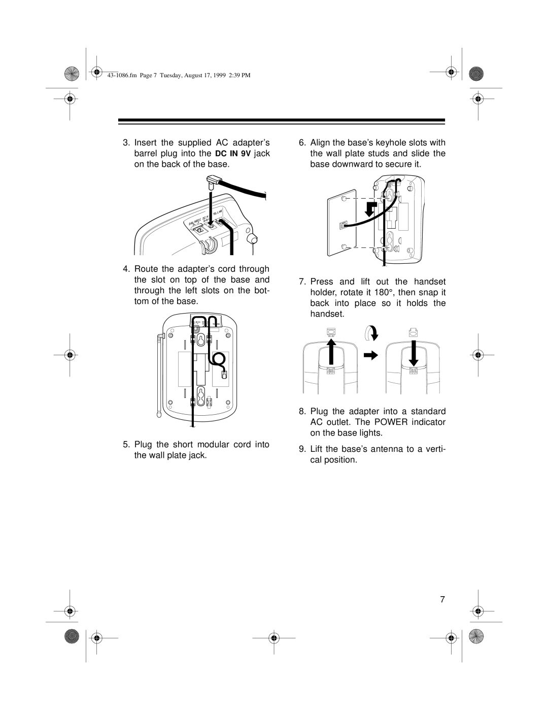 Radio Shack ET-916 owner manual fm Page 7 Tuesday, August 17, 1999 239 PM 