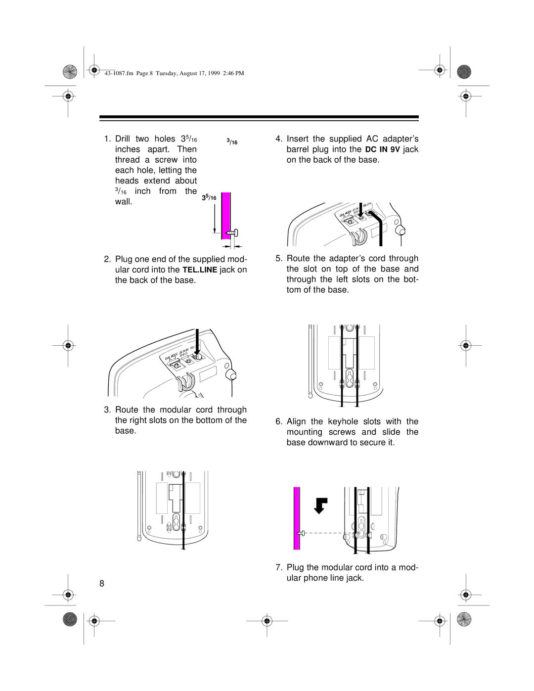 Radio Shack ET-917 owner manual 35/16 