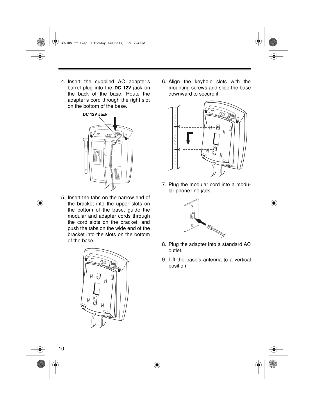 Radio Shack ET-919 owner manual DC 12V Jack 