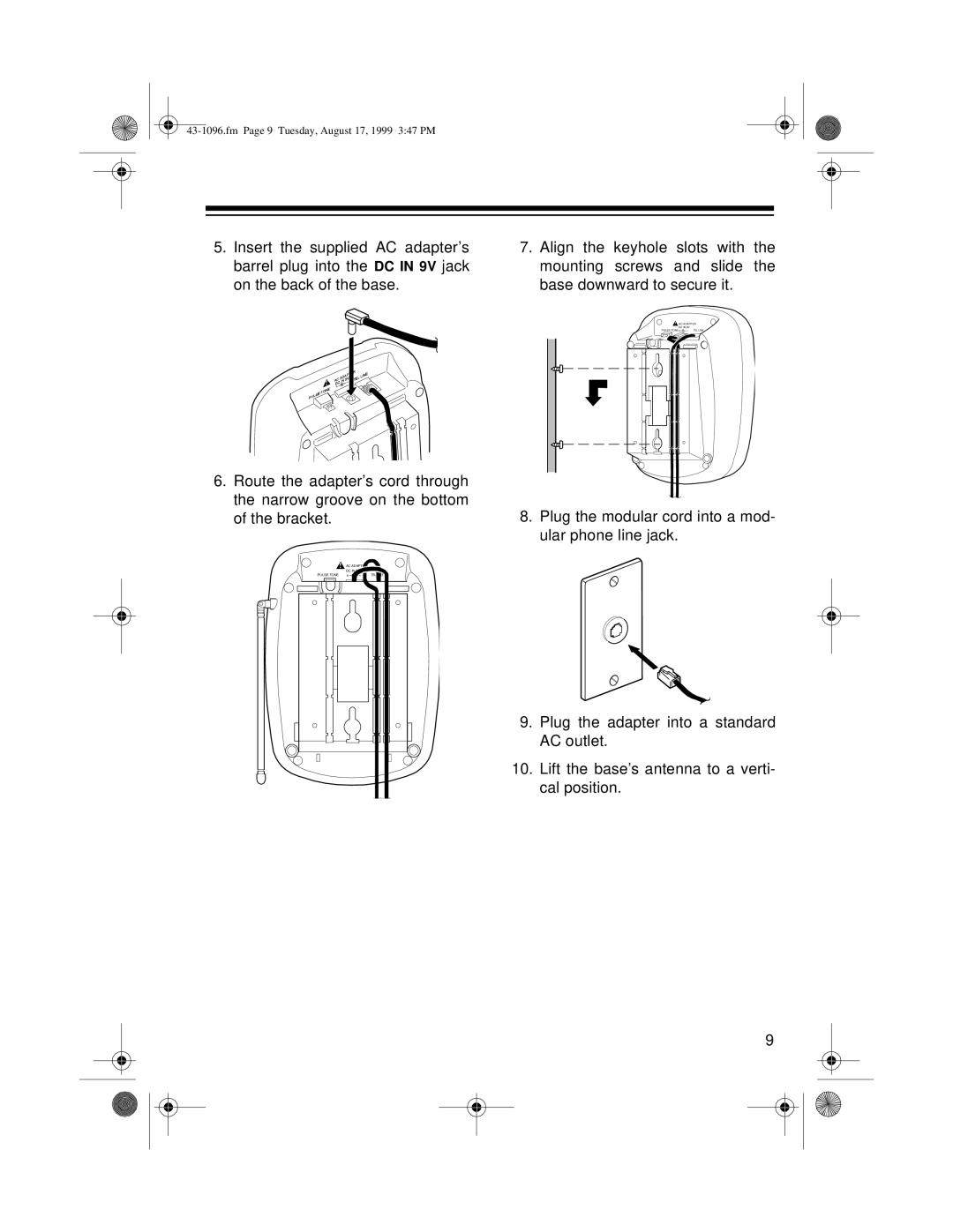 Radio Shack ET-926 owner manual Fm Page 9 Tuesday, August 17, 1999 347 PM 