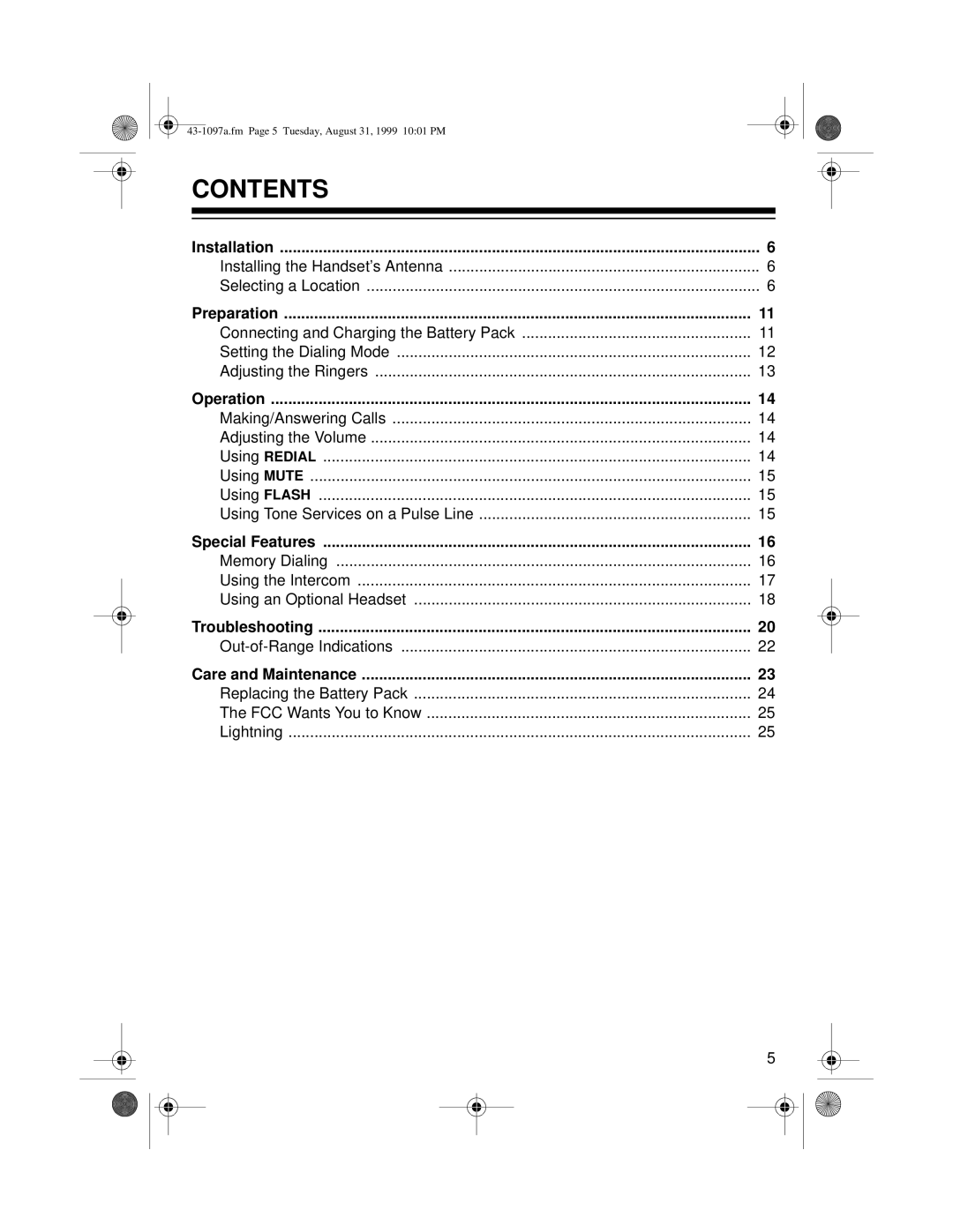 Radio Shack ET-927 owner manual Contents 