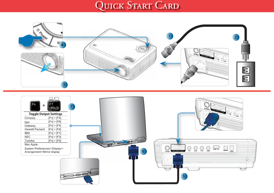 Radio Shack HD65 quick start Quick Start Card 