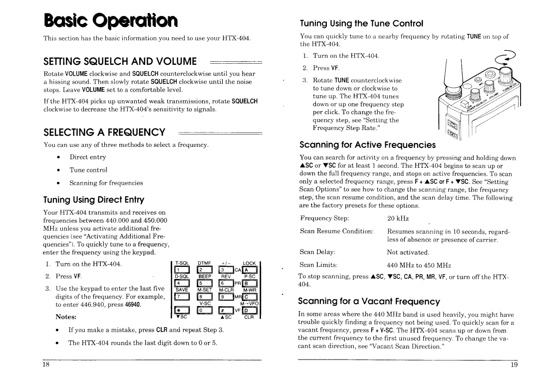 Radio Shack HTX-404 manual 