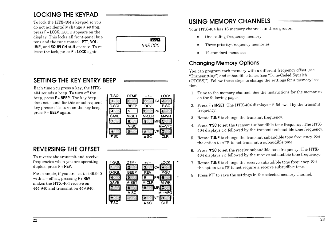 Radio Shack HTX-404 manual 