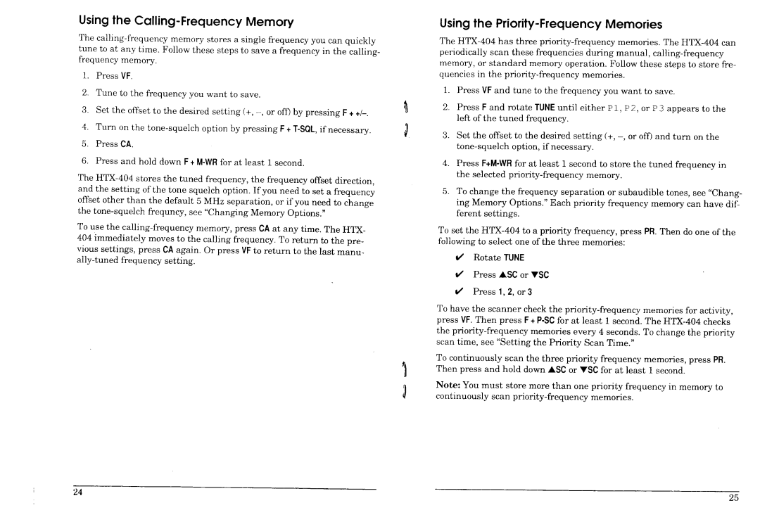 Radio Shack HTX-404 manual 