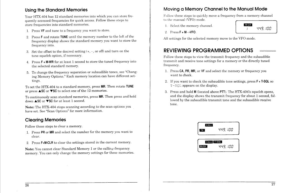 Radio Shack HTX-404 manual 