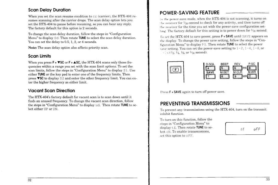 Radio Shack HTX-404 manual 