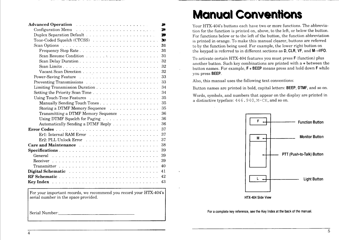 Radio Shack HTX-404 manual 