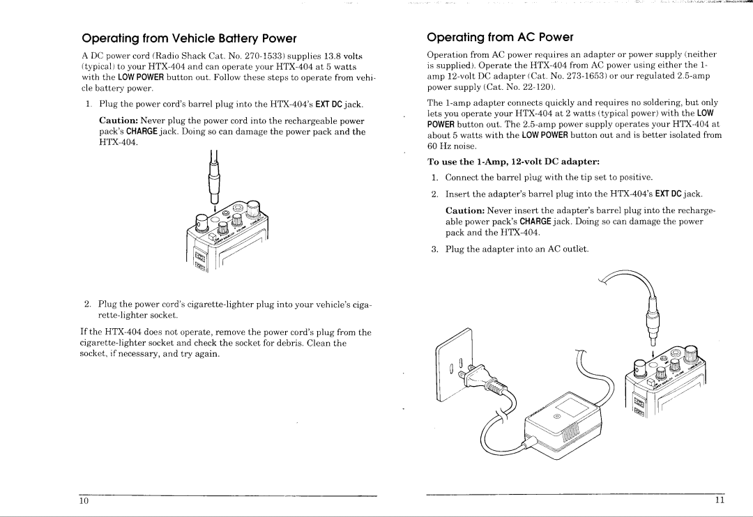 Radio Shack HTX-404 manual 