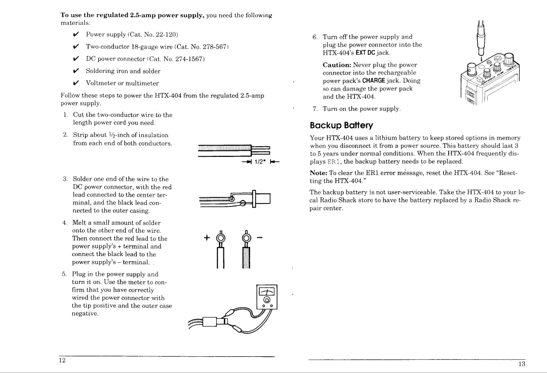 Radio Shack HTX-404 manual 