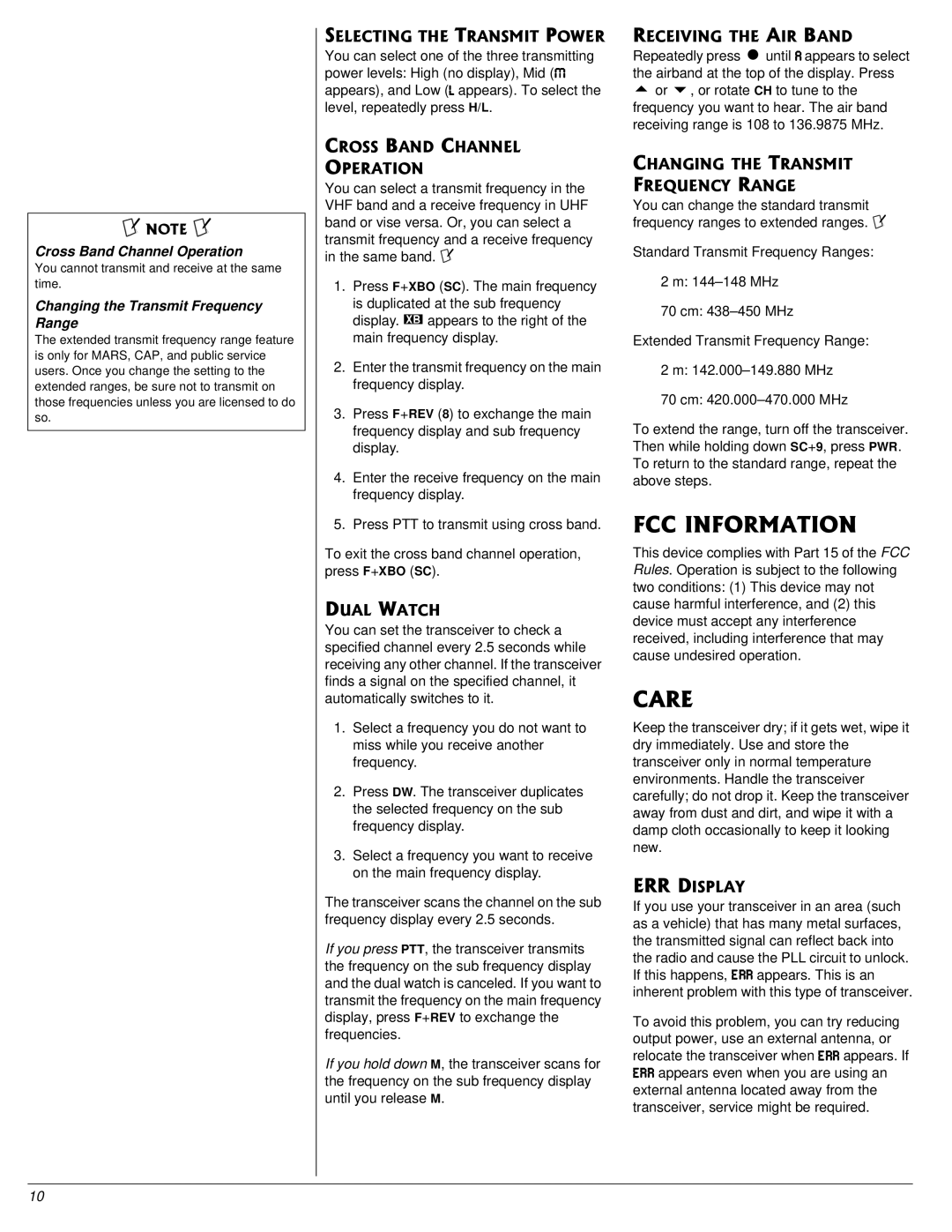 Radio Shack HTX-420 owner manual +014/#6+10 