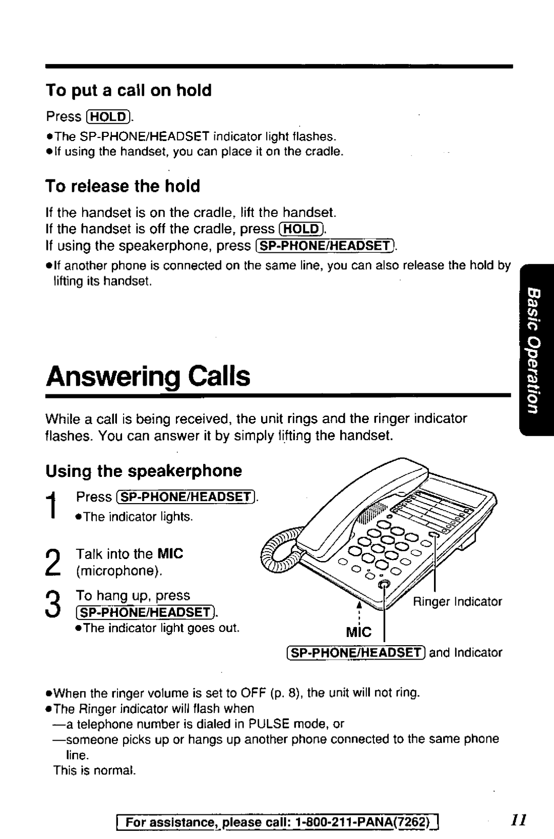 Radio Shack KX-TS105W, KX-TS105B manual 