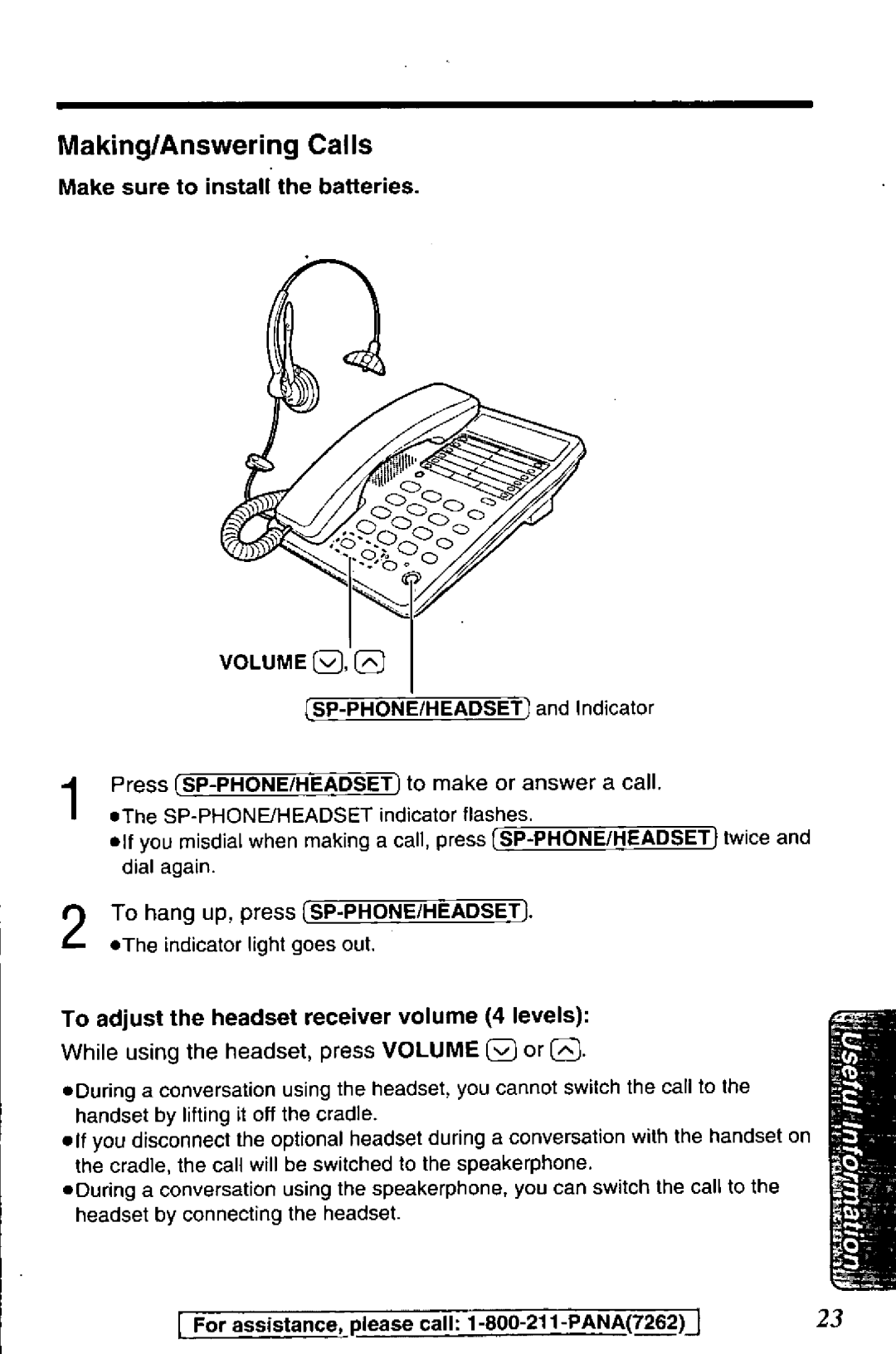 Radio Shack KX-TS105W, KX-TS105B manual 