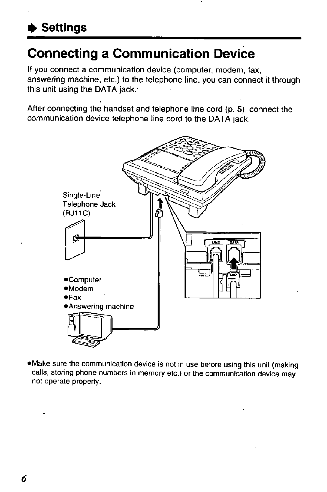 Radio Shack KX-TS105B, KX-TS105W manual 