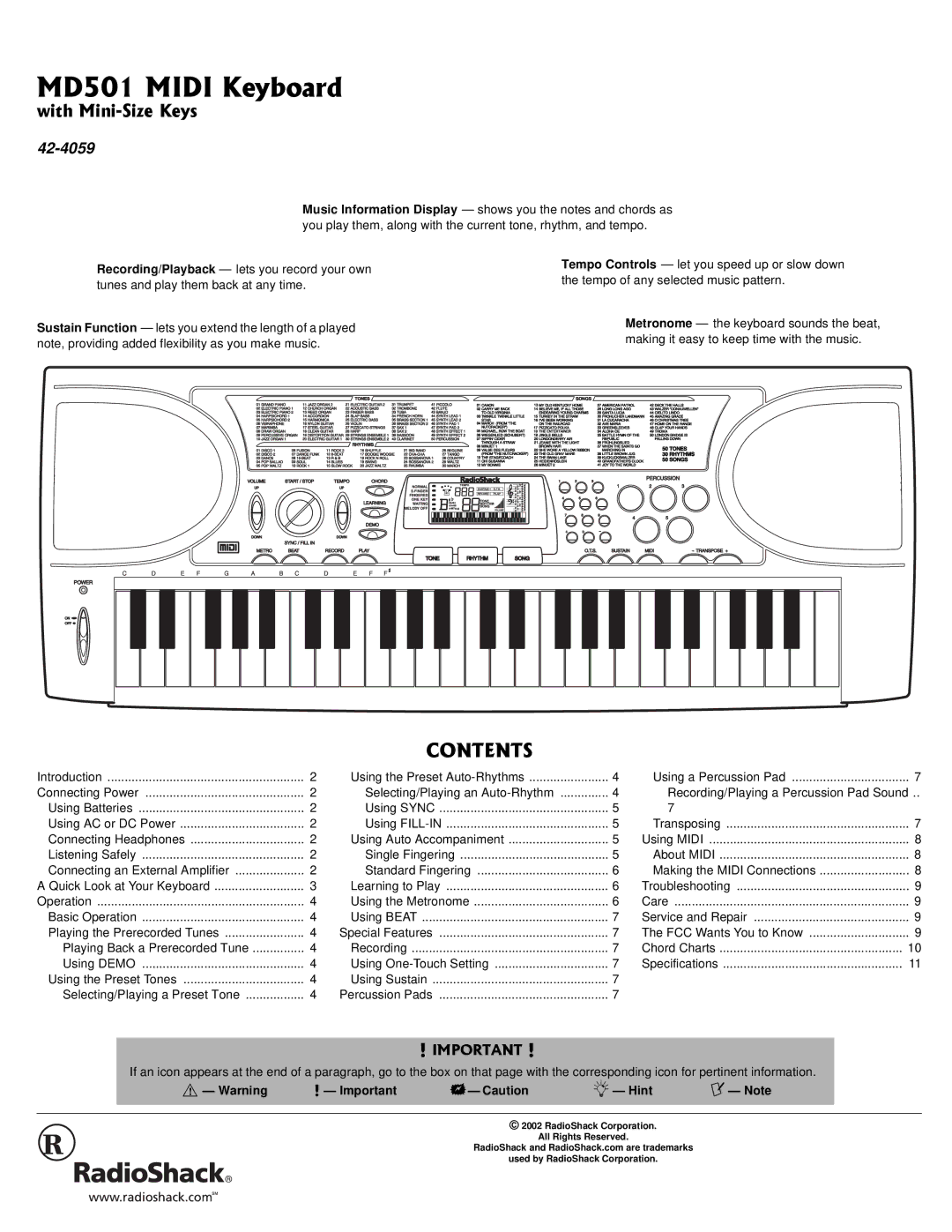 Radio Shack MD501 specifications 723/+&+-GDQCTF, YKVJ/KPK/5K\G-GU 