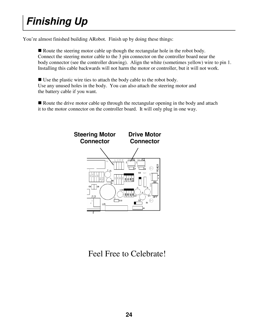 Radio Shack Mobile Robot manual Finishing Up 