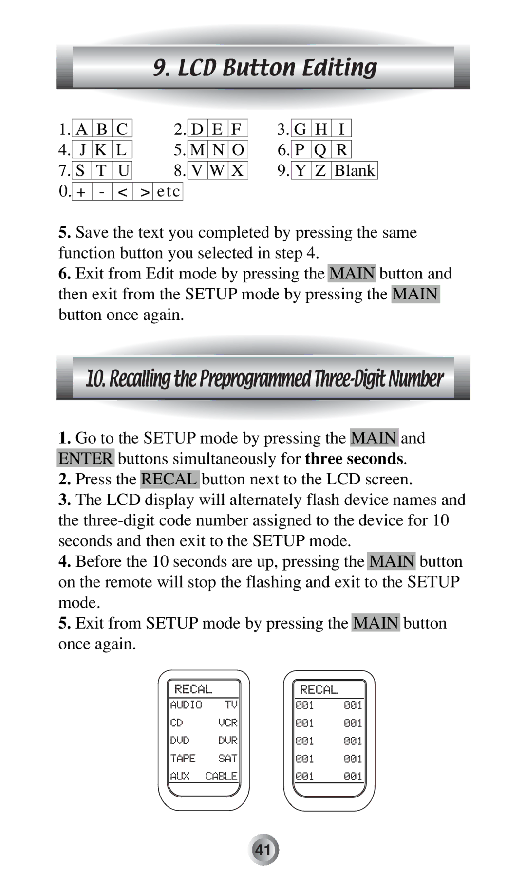 Radio Shack MX-500TM manual Recalling the Preprogrammed Three-Digit Number 