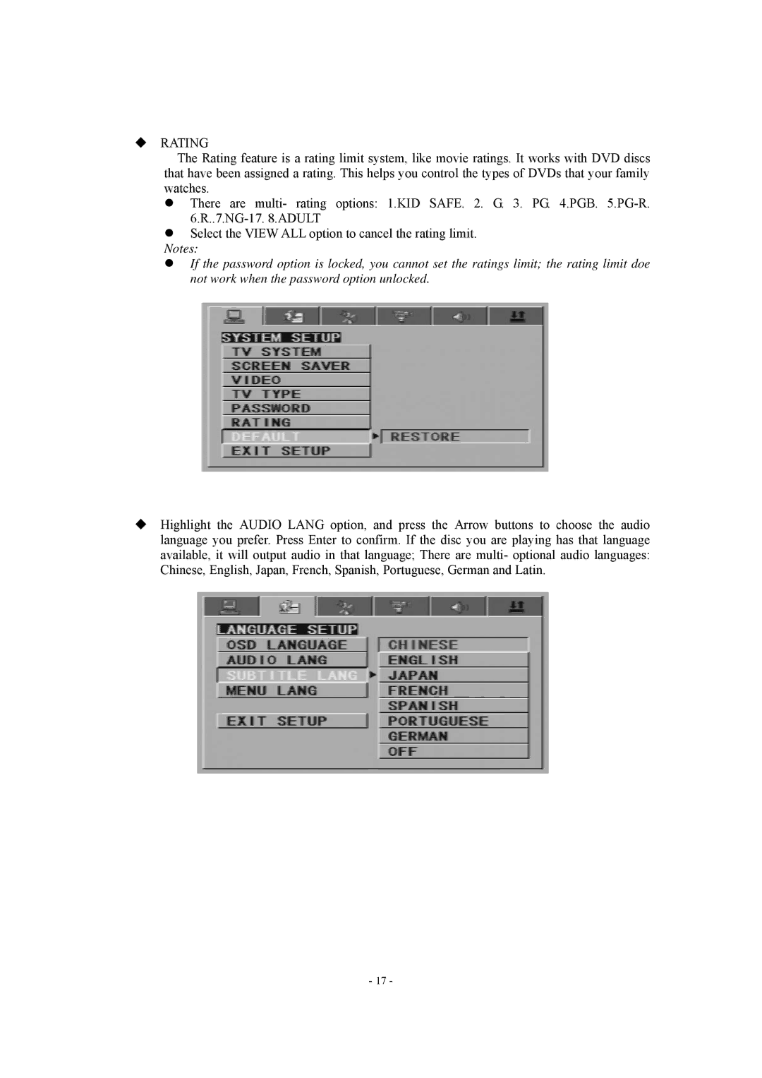 Radio Shack P20LCDD manual ‹ Rating 