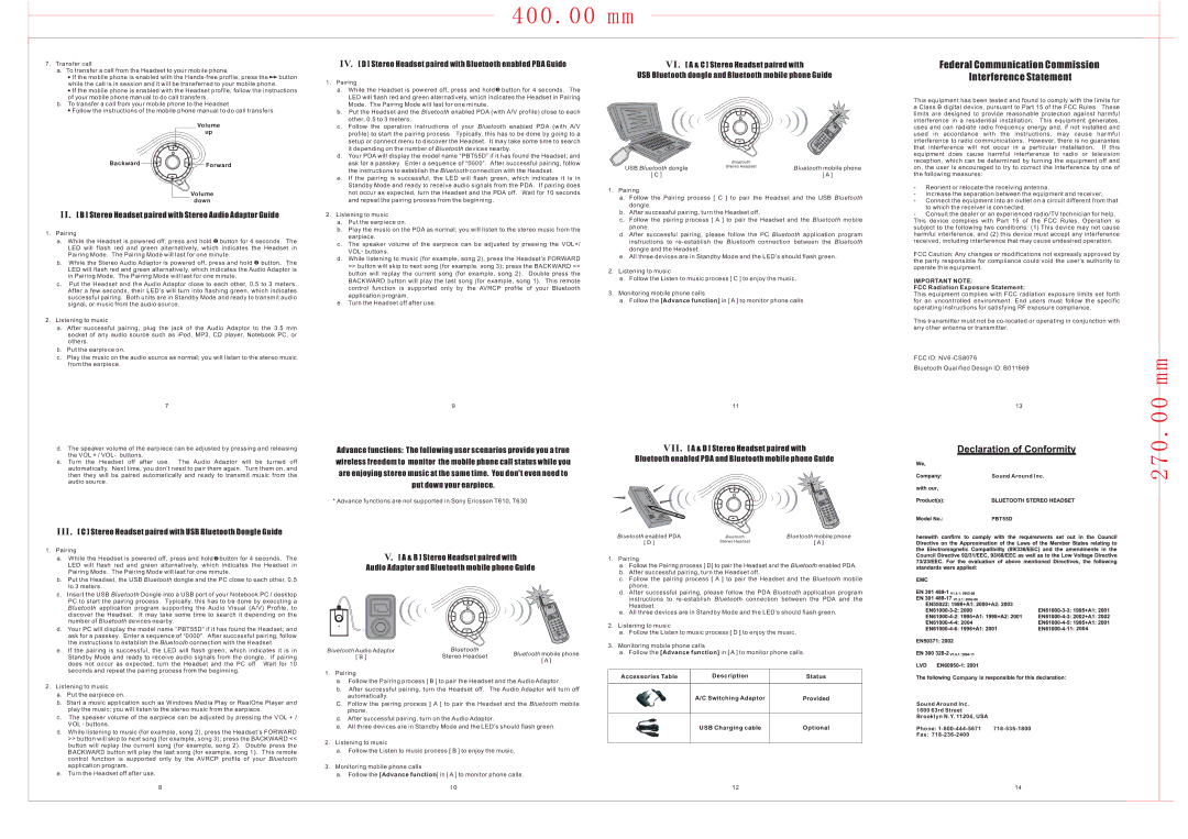 Radio Shack PBT55D 00 mm, 270, Federal Communication Commission Interference Statement, Important Note 