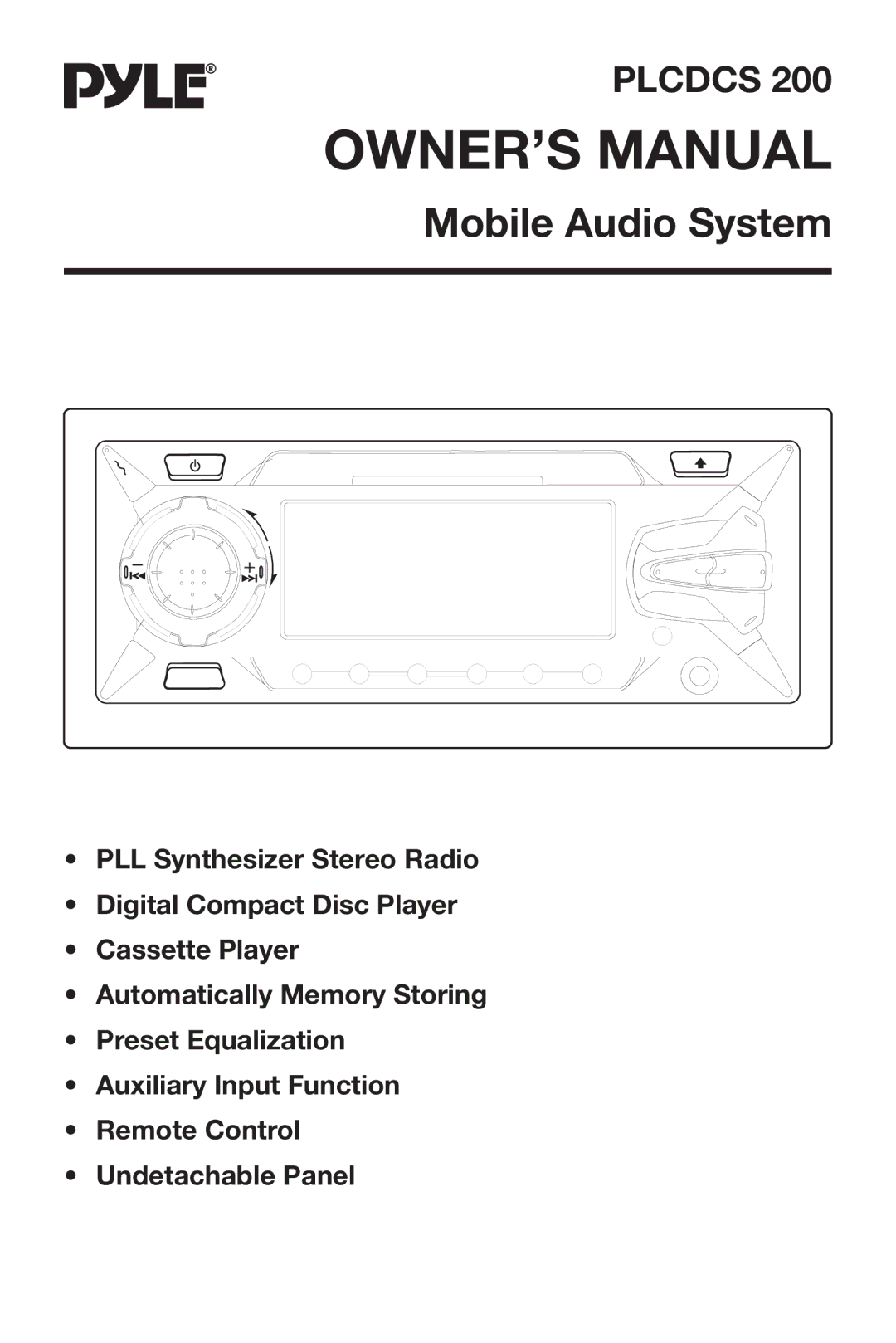 Radio Shack PLCDCS 200 owner manual Mobile Audio System 