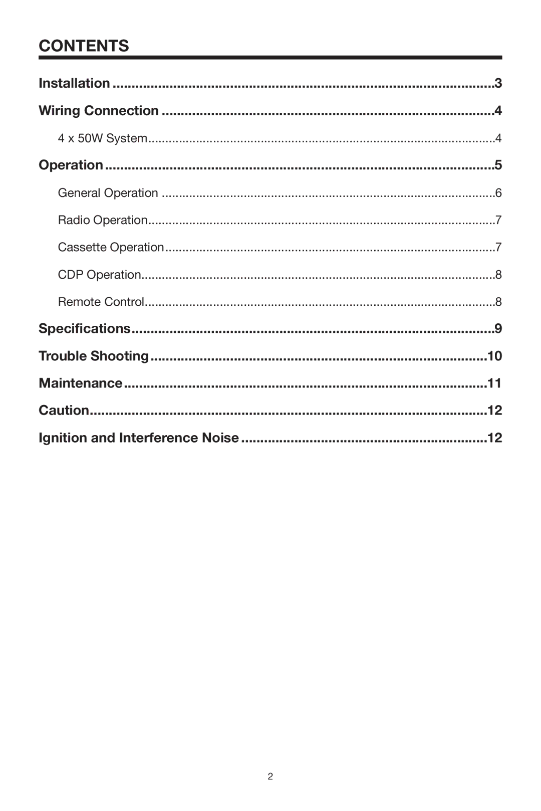 Radio Shack PLCDCS 200 owner manual Contents 