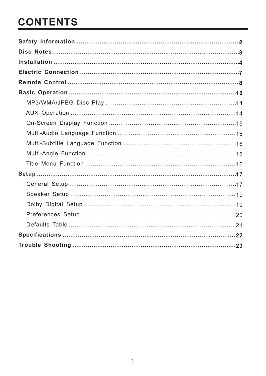 Radio Shack PLD187V owner manual Contents 