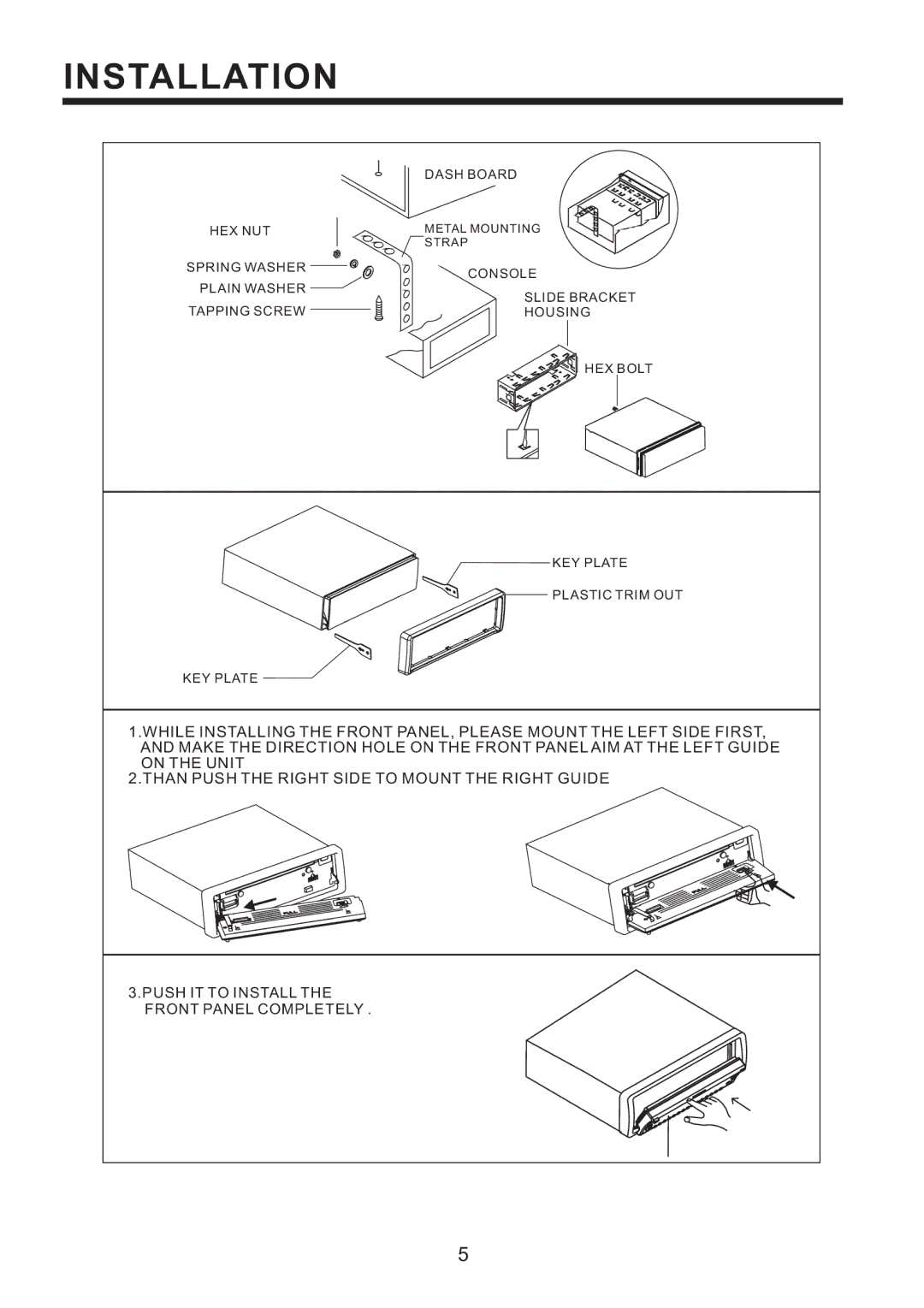 Radio Shack PLD187V owner manual Dash Board 