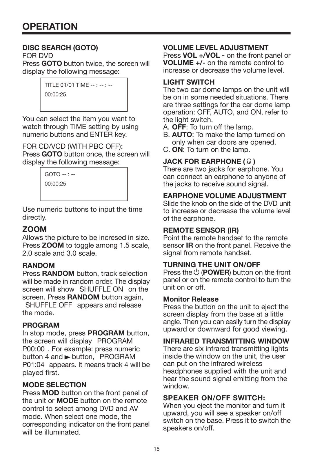 Radio Shack PLRDVD7 owner manual Zoom 