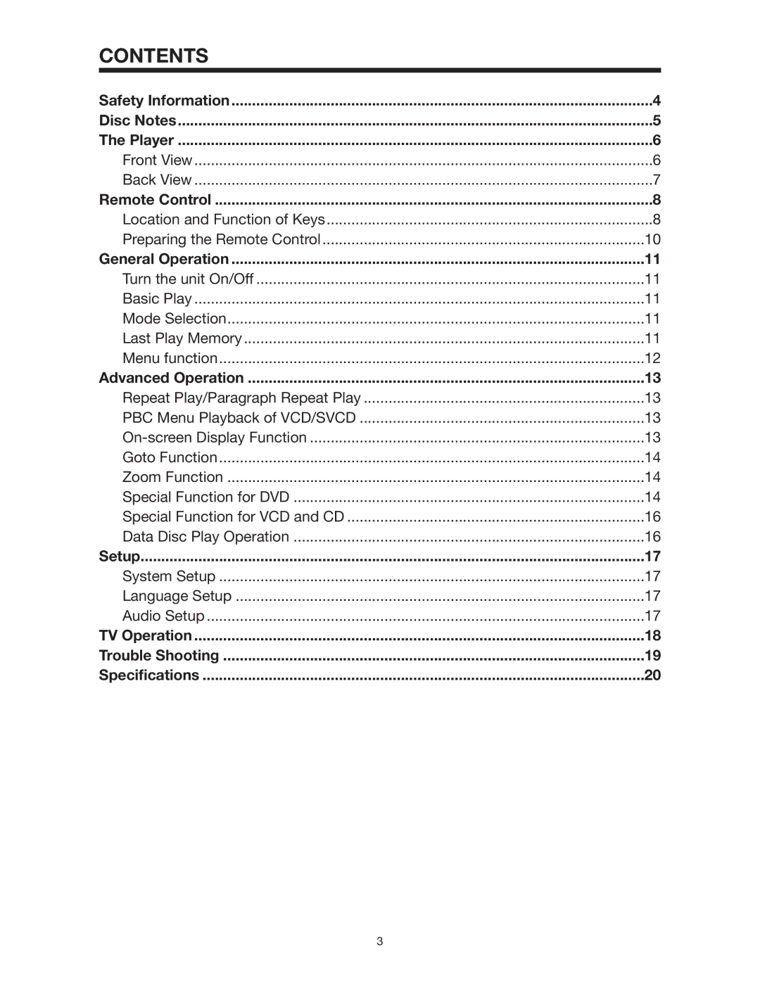 Radio Shack PLTD145 owner manual Contents 