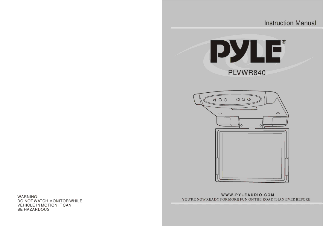 Radio Shack PLVWR840 instruction manual W . P Y L E a U D I O . C O M 