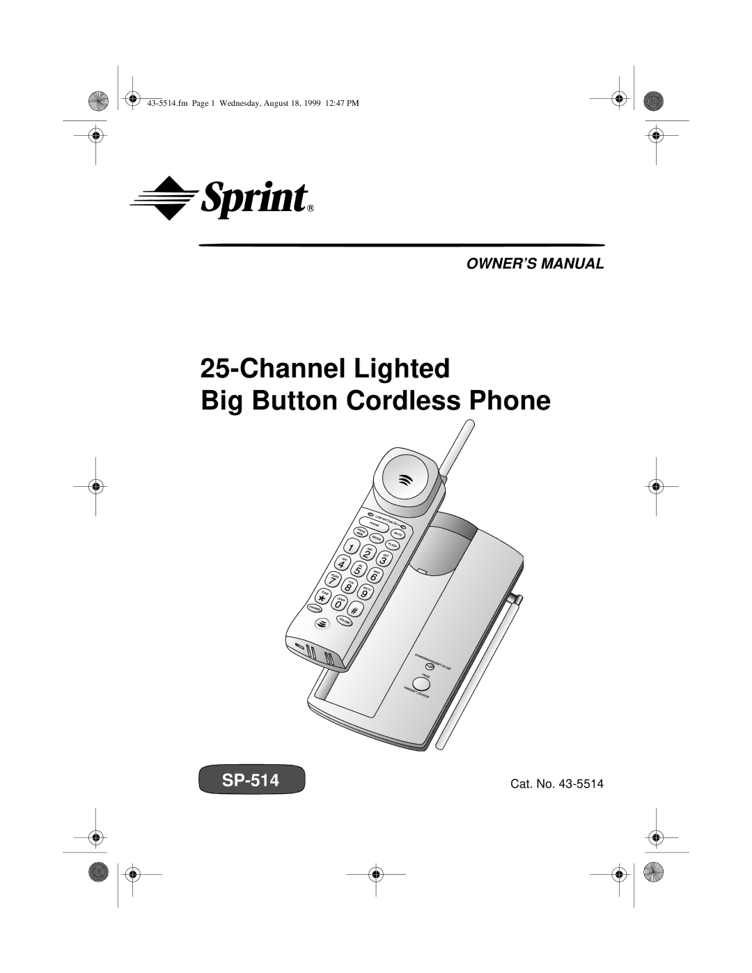 Radio Shack pmn owner manual Channel Lighted Big Button Cordless Phone 