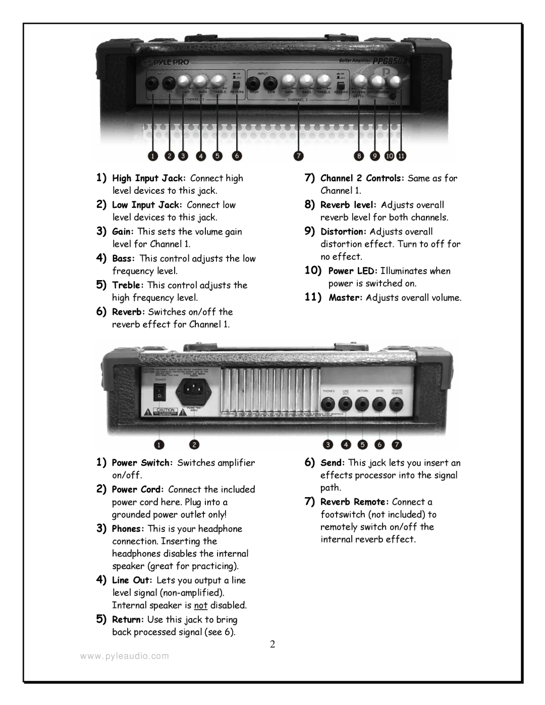 Radio Shack PPG850A owner manual 