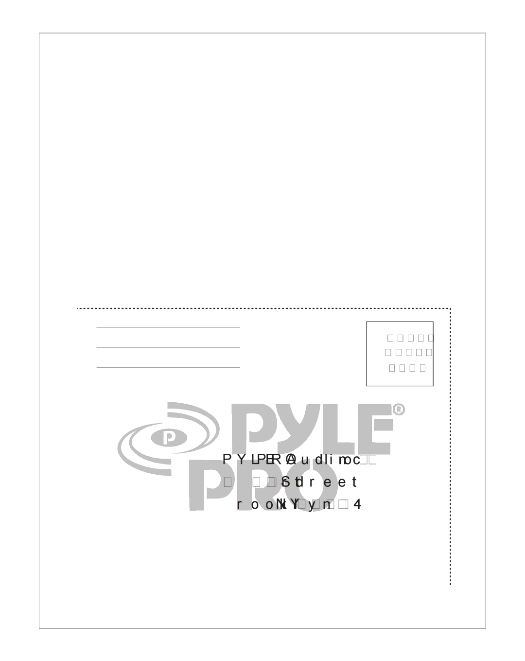 Radio Shack PPHP1595 owner manual Pyle PRO Audio, Inc 1600 63rd Street Brooklyn, NY 