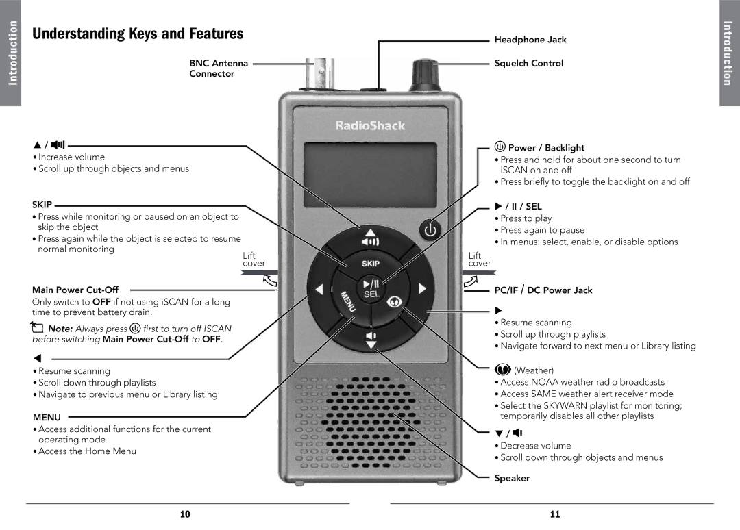 Radio Shack PRO-107, 20-107 manual Understanding Keys and Features, Skip 