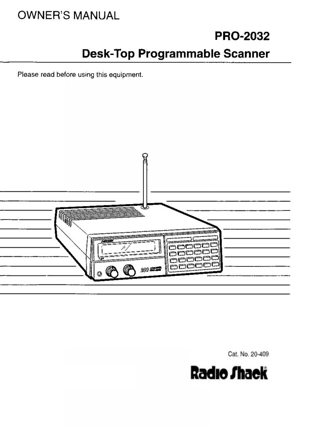 Radio Shack Pro-2032 manual 