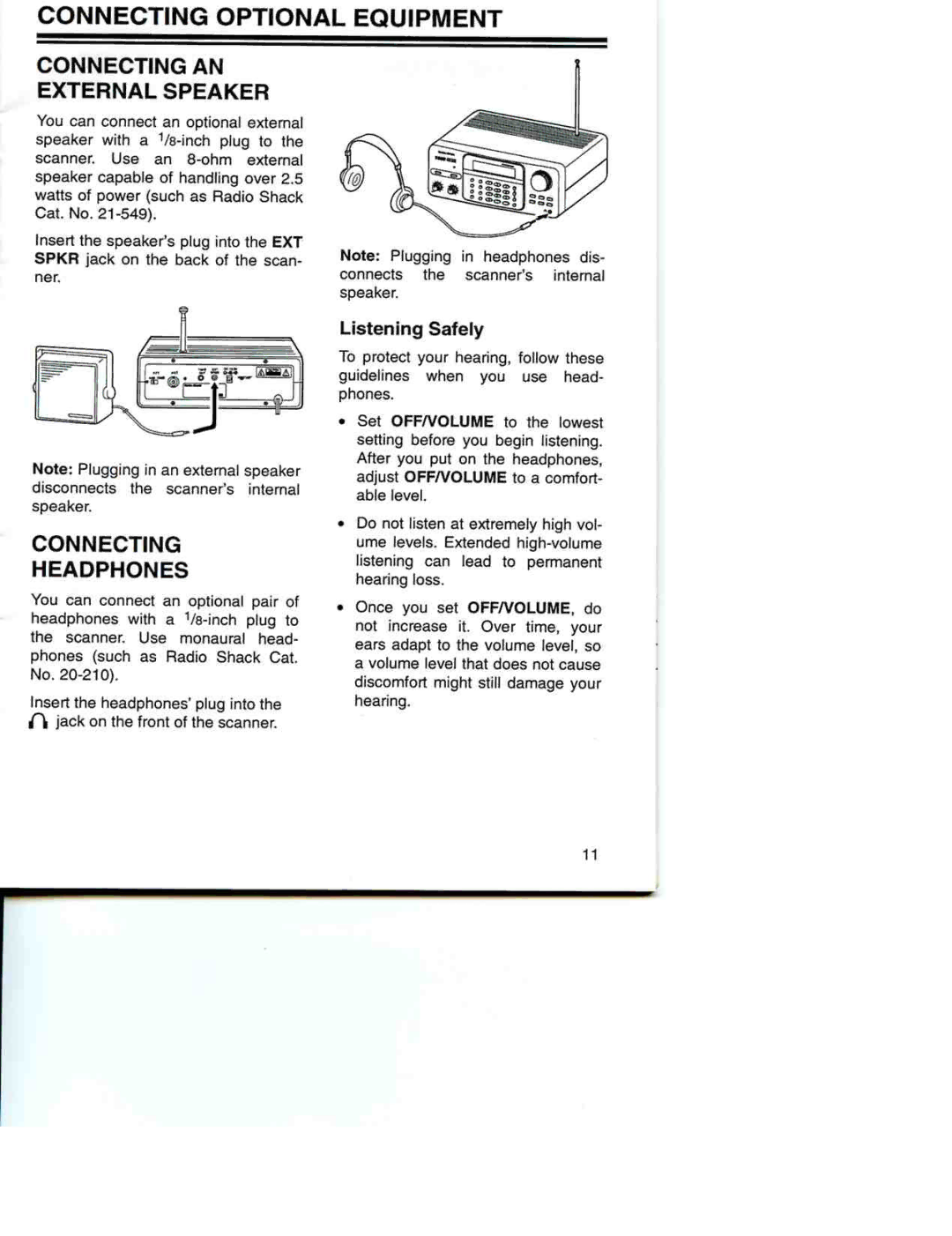 Radio Shack Pro-2035 manual 