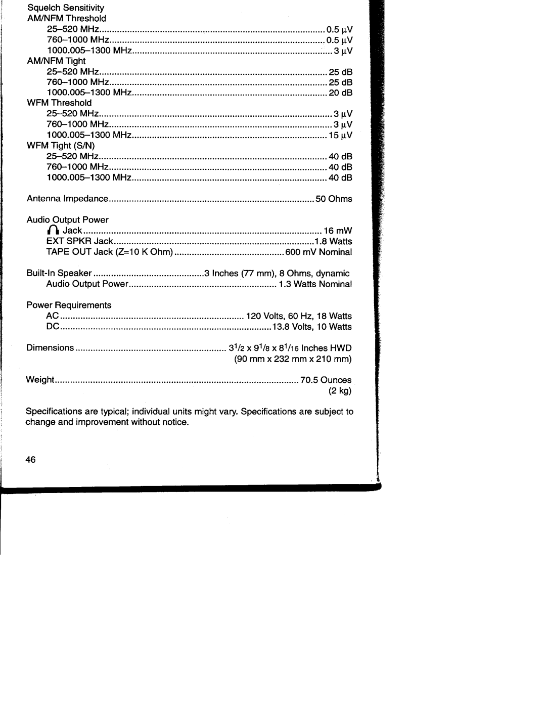 Radio Shack Pro-2035 manual 