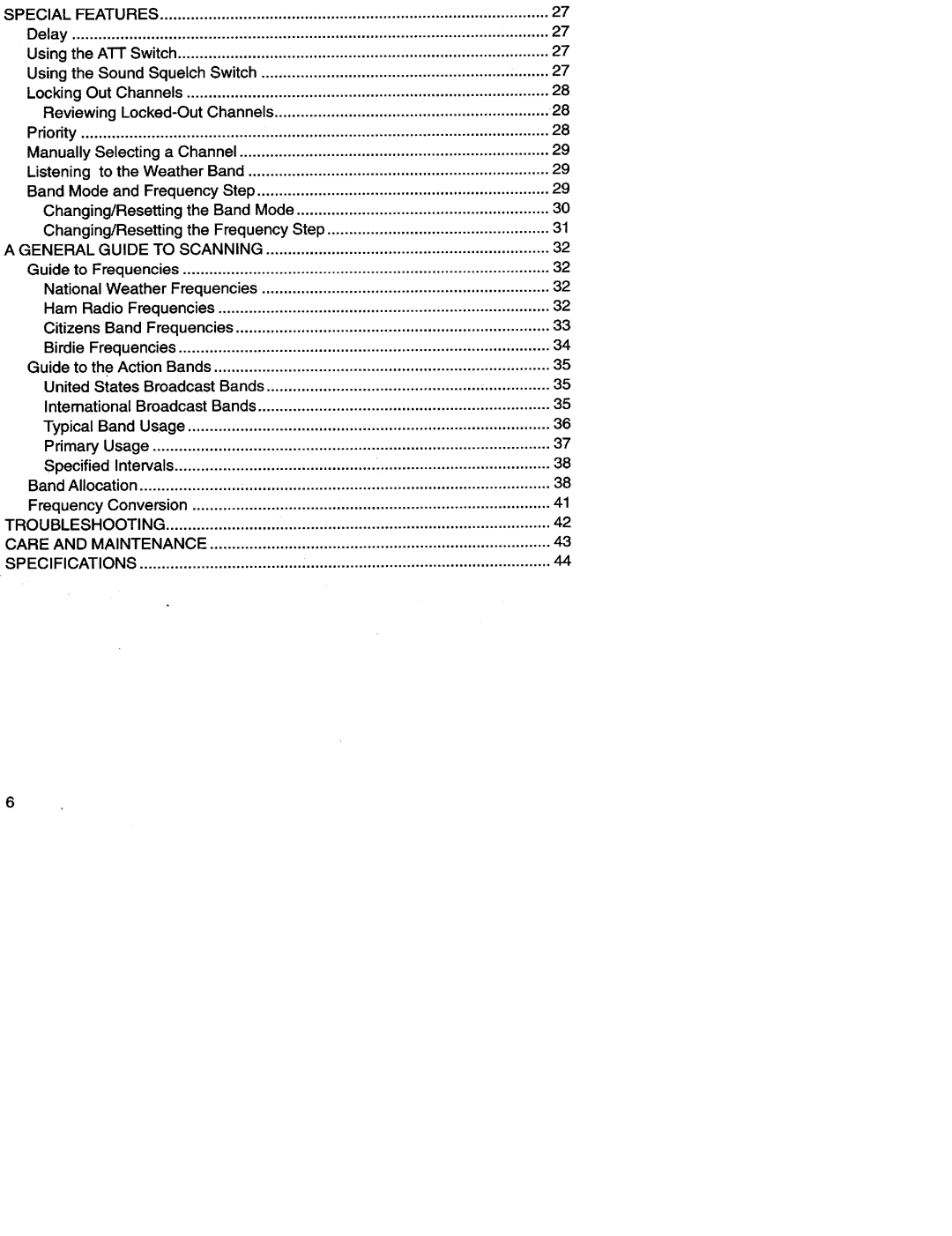 Radio Shack Pro-2035 manual 