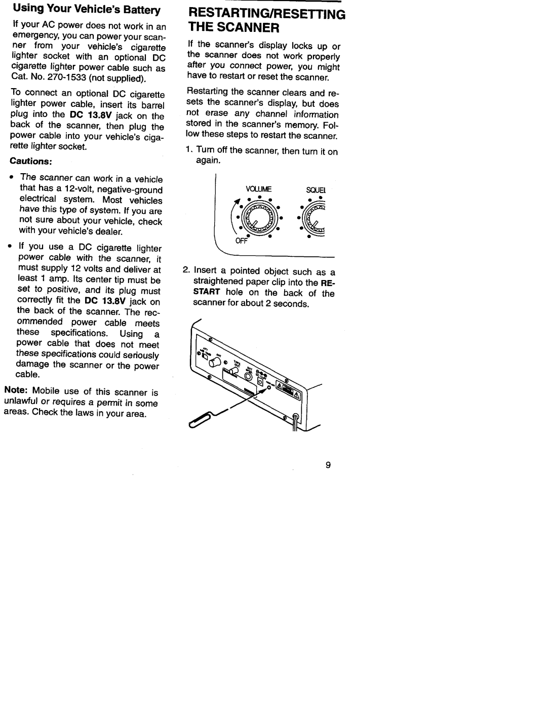 Radio Shack Pro-2035 manual 