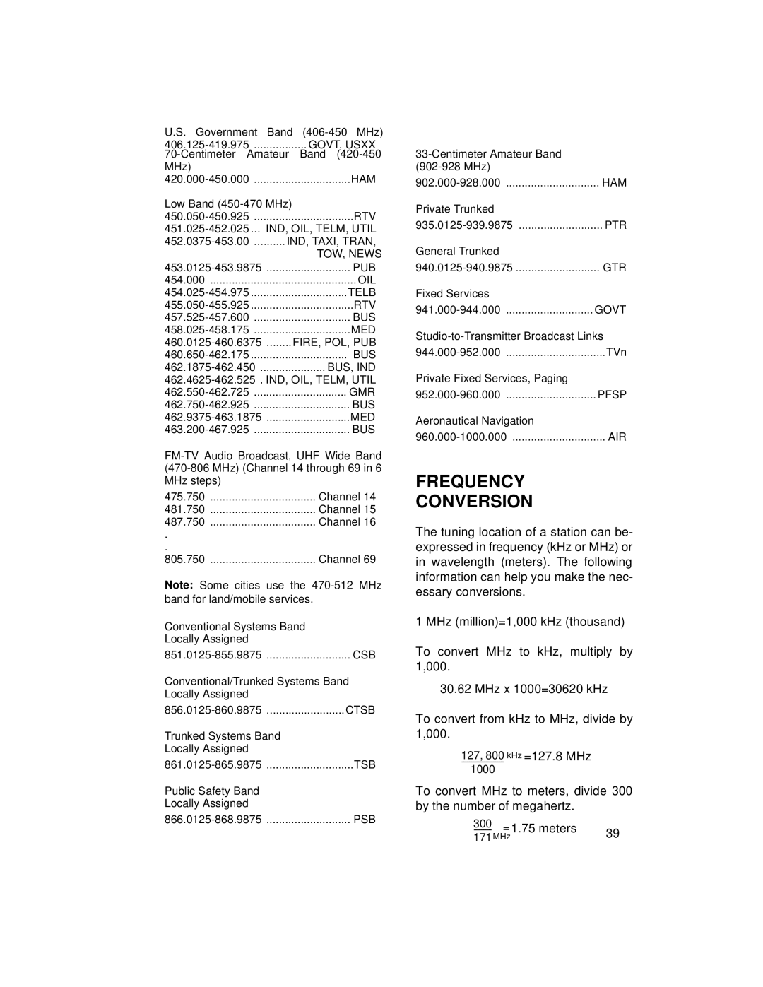 Radio Shack PRO-2045 owner manual Frequency Conversion, Csb 