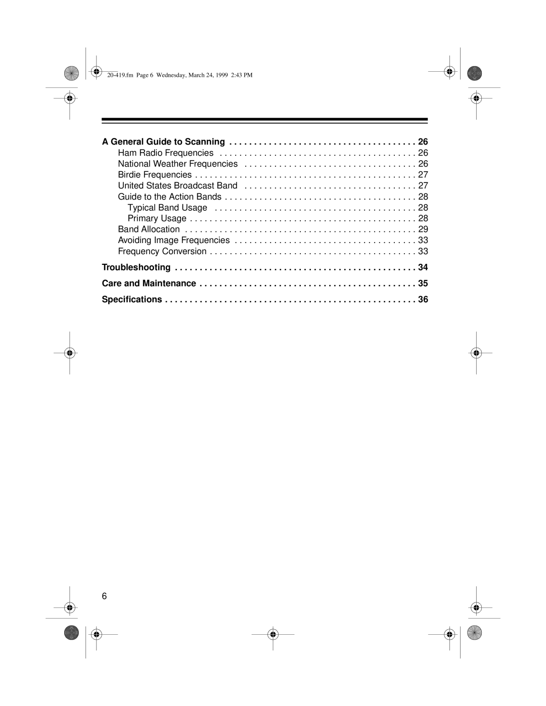 Radio Shack PRO-2049 owner manual General Guide to Scanning, Troubleshooting Care and Maintenance Specifications 