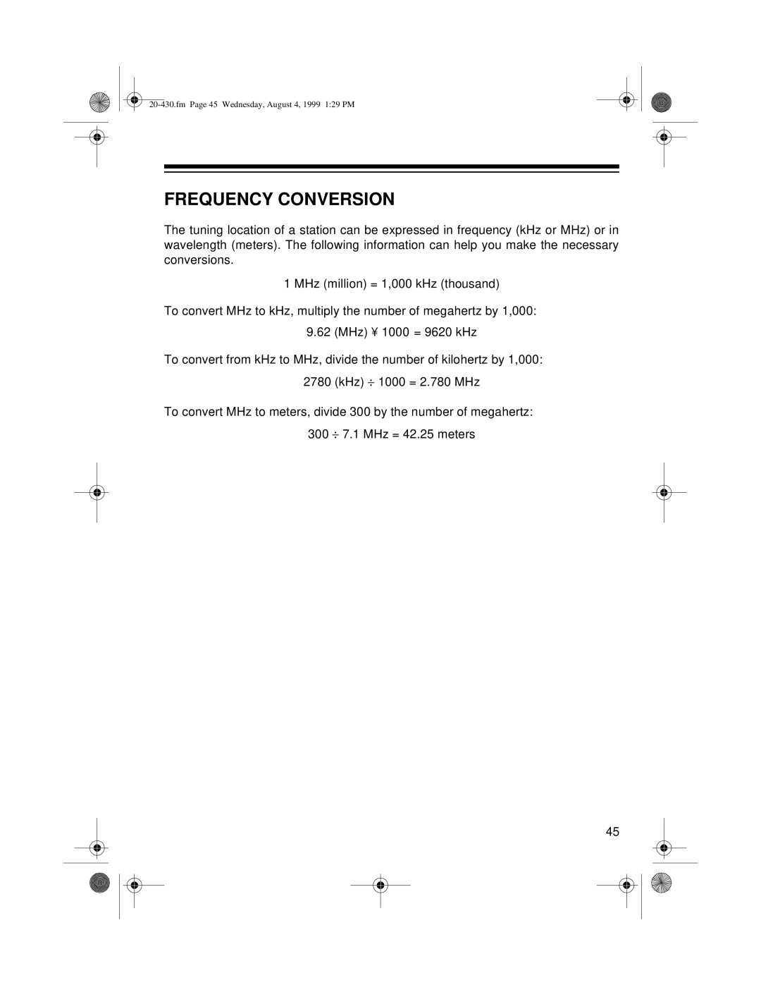 Radio Shack PRO-2050 owner manual Frequency Conversion 