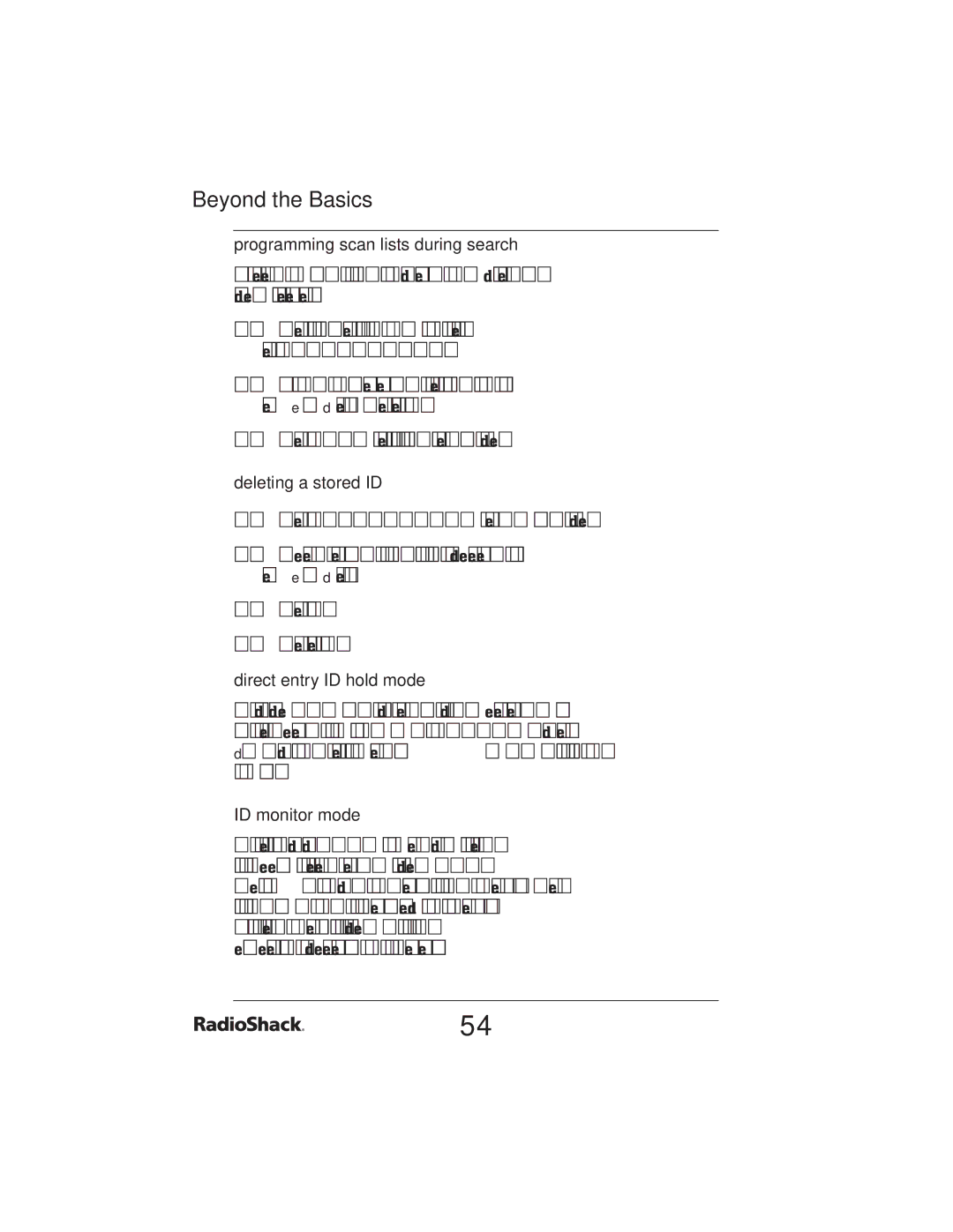 Radio Shack PRO-2051 manual Programming scan lists during search, Deleting a stored ID, ID monitor mode 