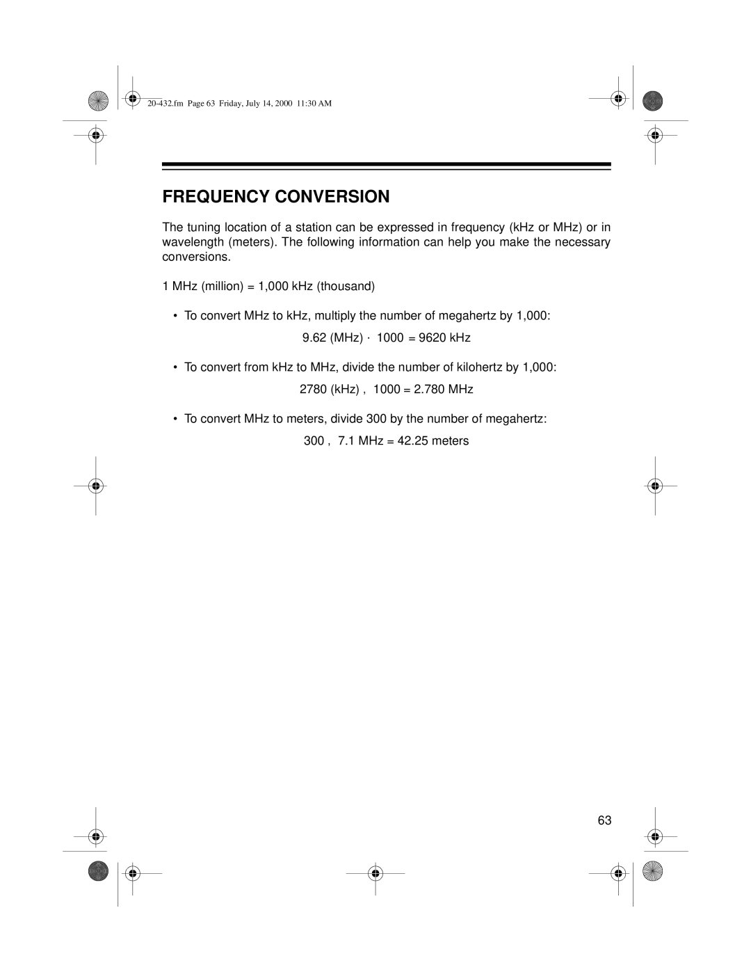 Radio Shack PRO-2052 owner manual Frequency Conversion 