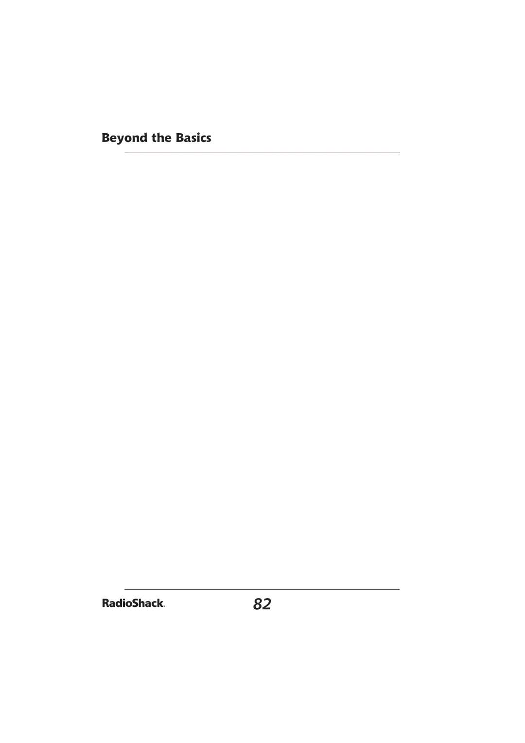 Radio Shack PRO-2096 manual Beyond the Basics 