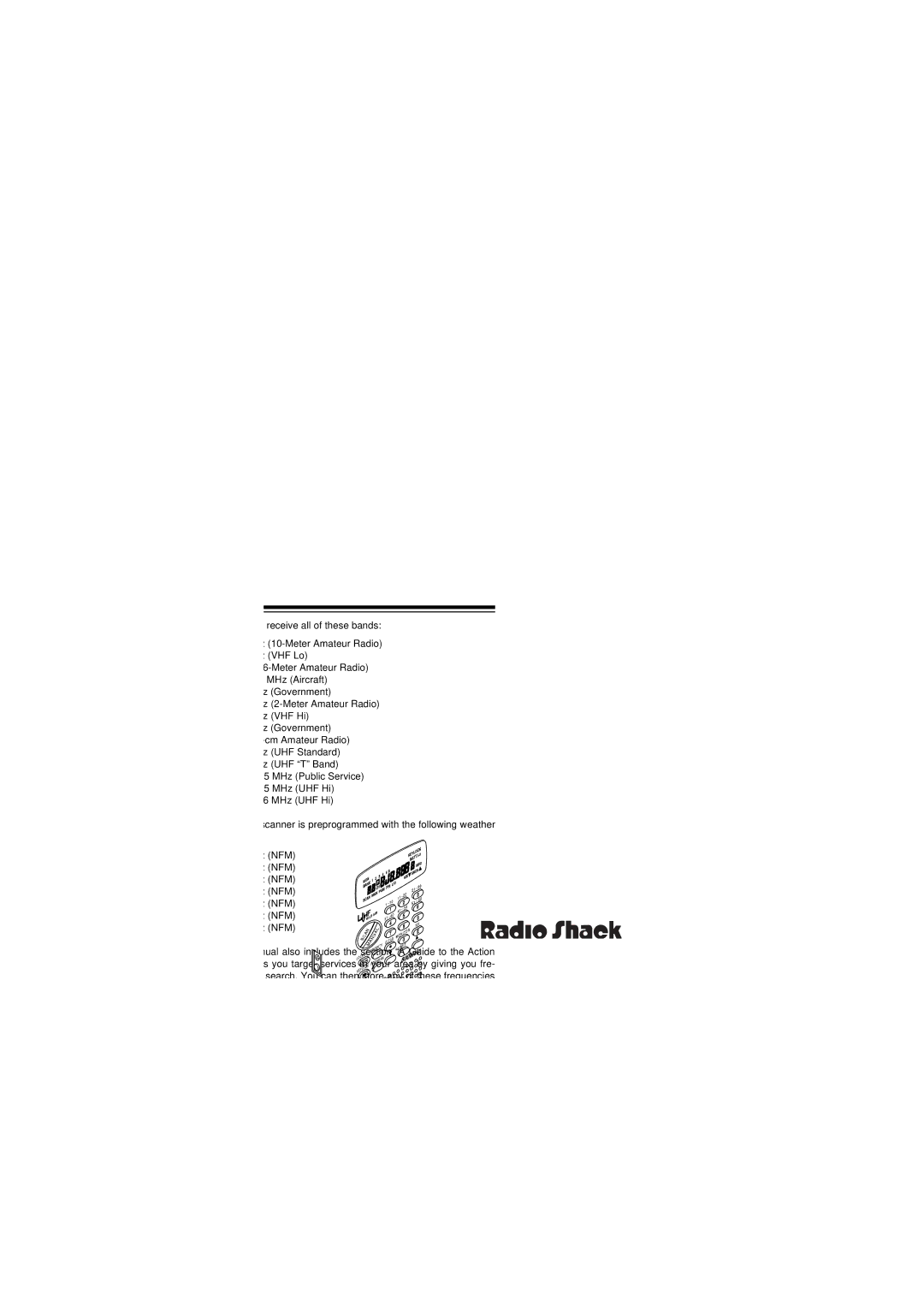 Radio Shack PRO-29 owner manual 