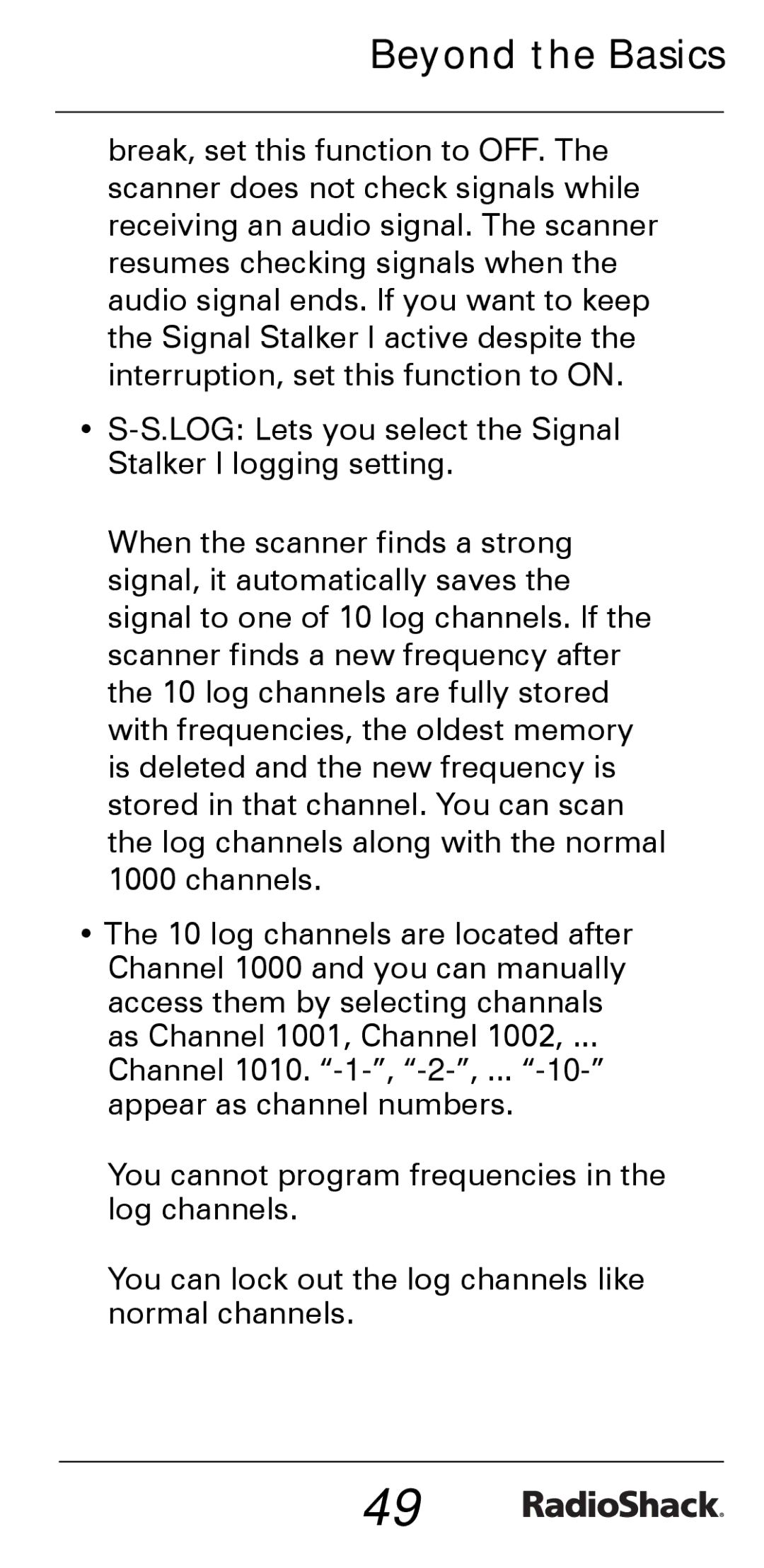 Radio Shack PRO-528 manual Beyond the Basics 